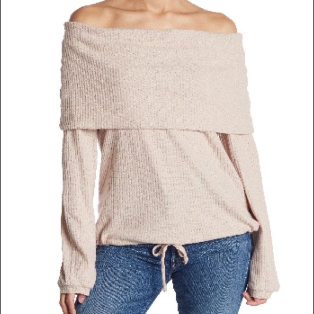 GIBSONLOOK off the shoulder long sleeve knit NWOT